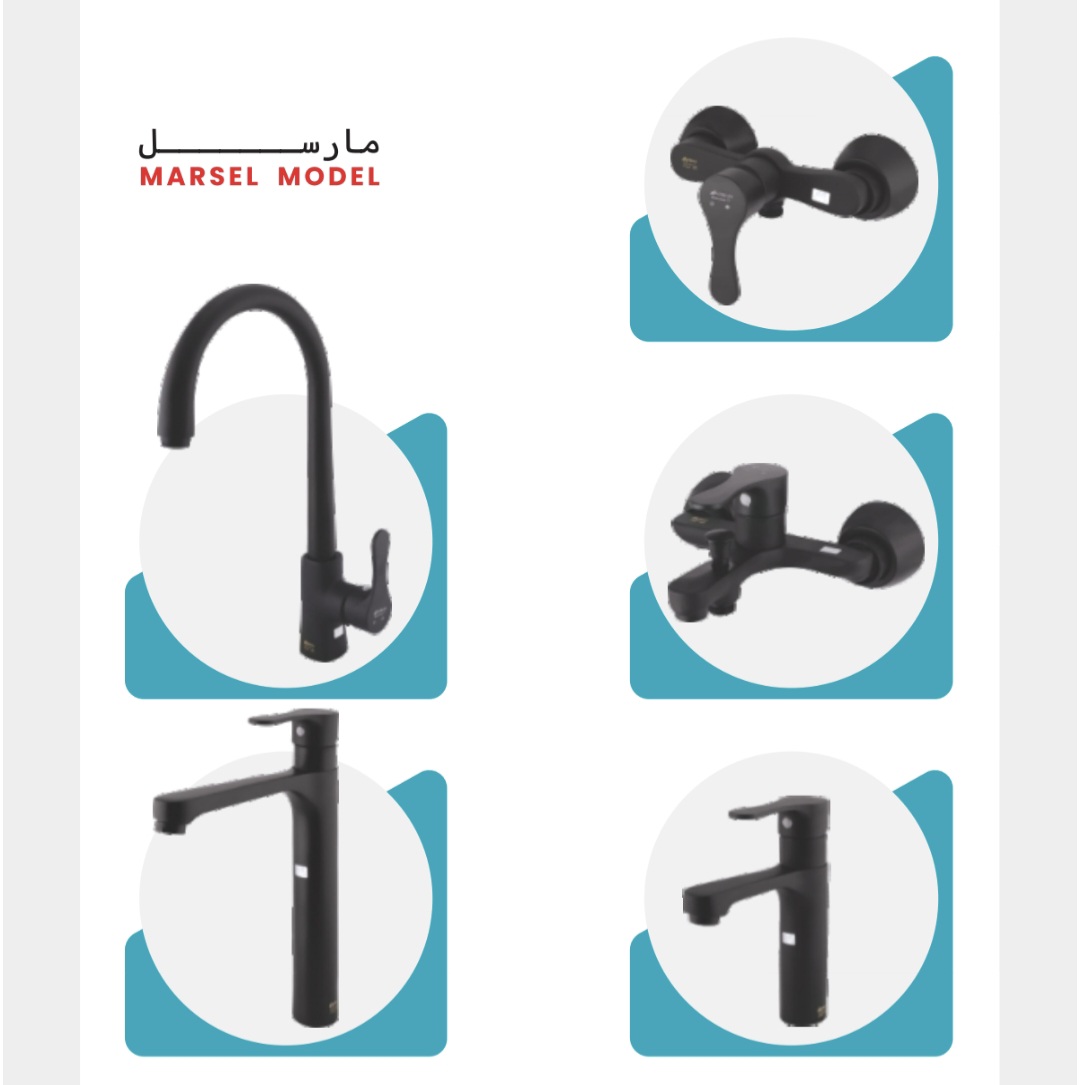 ست شیرآلات پارسیان مدل مارسل مجموعه ۵ عددی